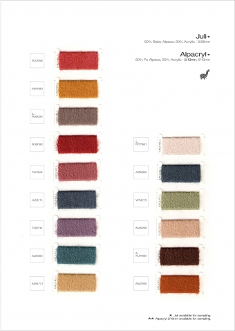 Alpaca Machine Knitting Colour Card #3 AW13-14