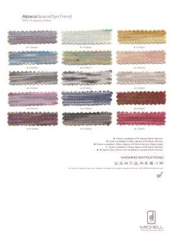 Michell Alpaca Machine Knitting Yarns Colour Trend