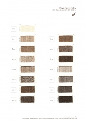 Eco Alpaca and Blends Yarn Colours