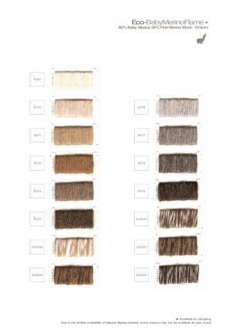 Eco Alpaca and Blends Yarn Colours