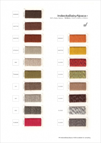 Alpaca Machine Knitting Colour Card #1 AW13-14